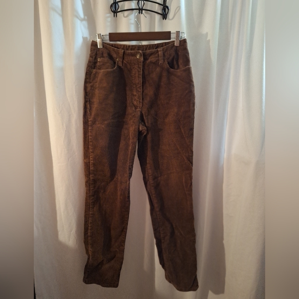 Newport News Brown Straight Leg Corduroy Pants